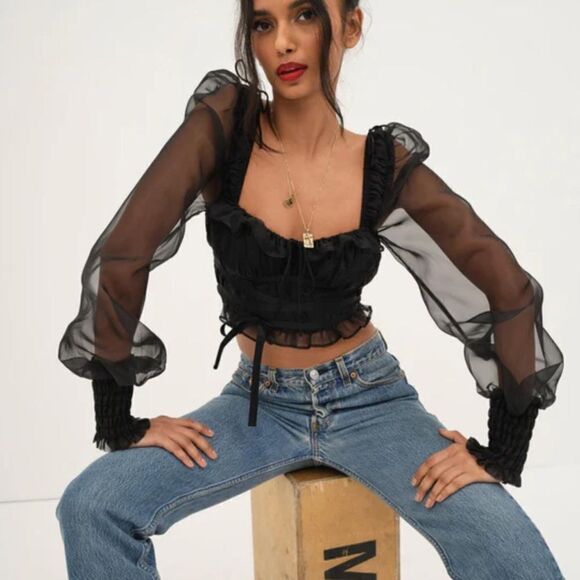 For Love And Lemons Tops - For Love & Lemons Gabrielle Top